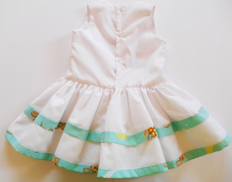 White dress 1824 Months Hand painted Princess Clothing Birthday Baby shower Toddler Summer Spring Unique gift dress