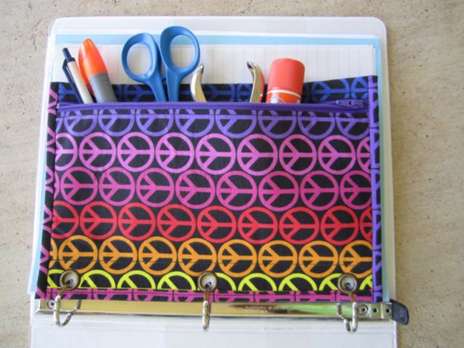 grommet pencil holder