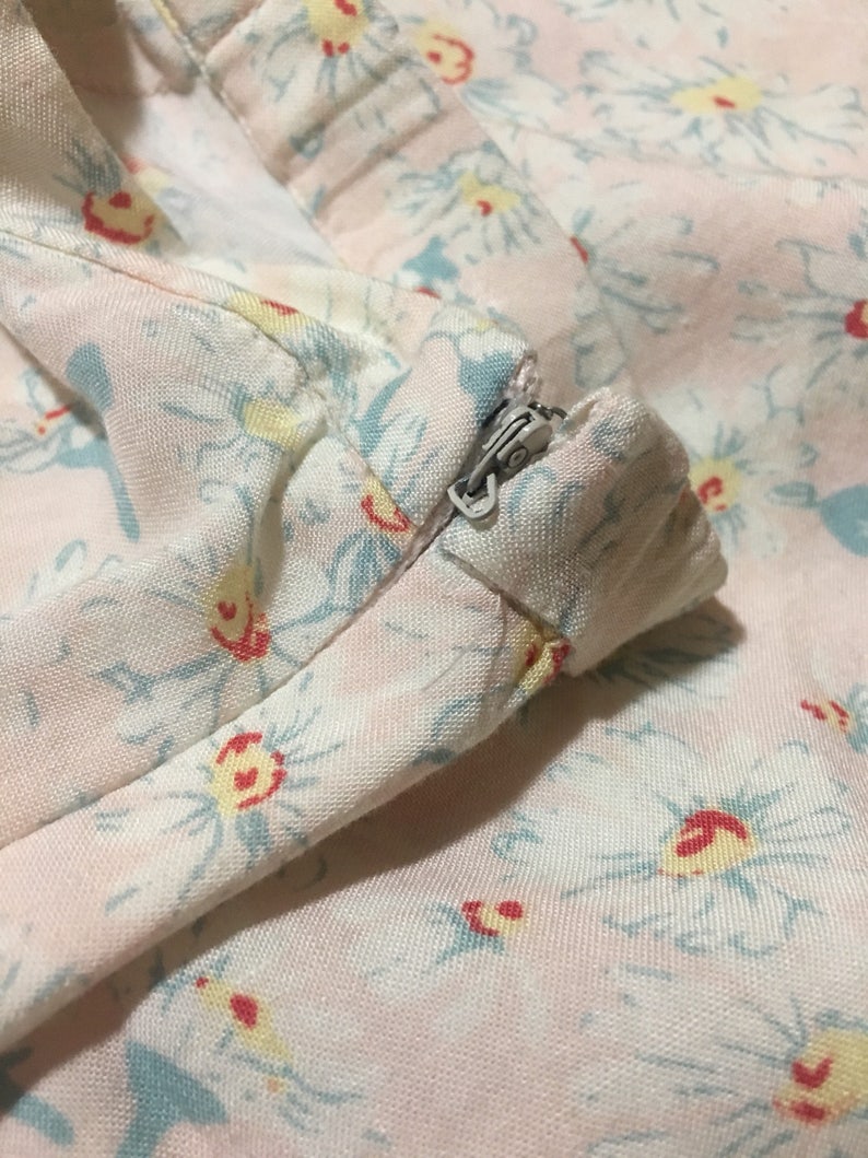 Pastel Pink White Daisy Floral High Waisted Skort Coldwater Creek Size Small