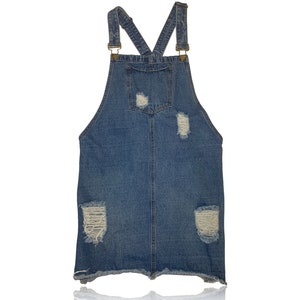 Denim Jumper Dress // Size Medium // Overalls Dress // Twiin Sisters