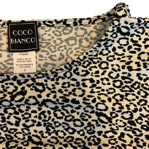 90s Leopard Bell Sleeves Top // Coco Bianco // Size Small image 3