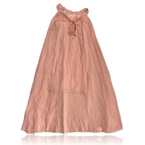90s Peachy Pink Halter Swing Dress Midi // Flowy Dress // Size Medium image 1
