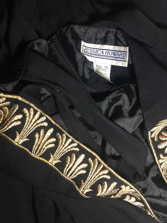 Jessica Howard Seide Mantel Kleid Größe 8 90er Jahre Vintage