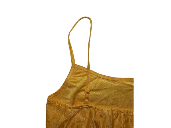 90s Golden Orange Transparent Mini Dress // Size … - image 2