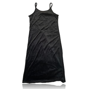 90s Black Velvet Dress  // Size XS // A. Byer