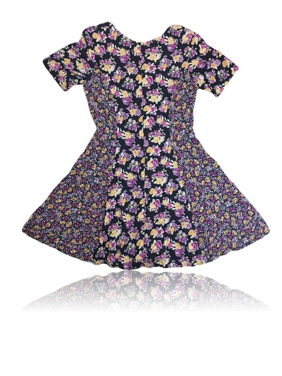 skater dress size 6 H&M Skater Dress Size 6 Blush Ballet Pink Floral Lace Cutout NEW Fit Flare Y2K