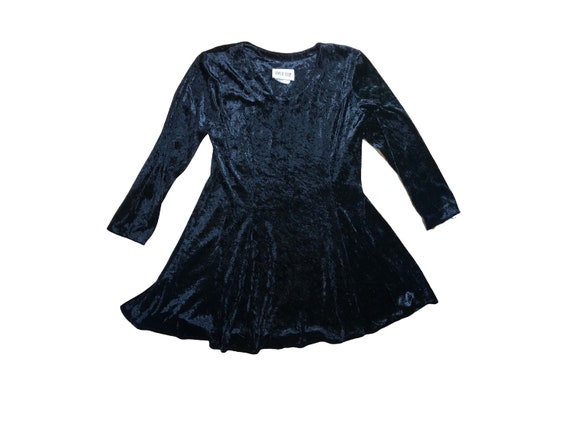 black velvet skater dress long sleeve