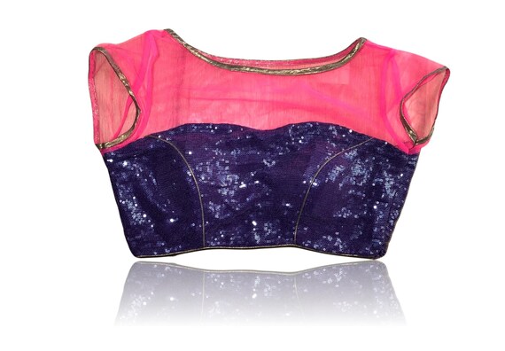 neon purple crop top
