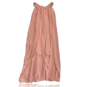 90s Peachy Pink Halter Swing Dress Midi // Flowy Dress // Size Medium image 2