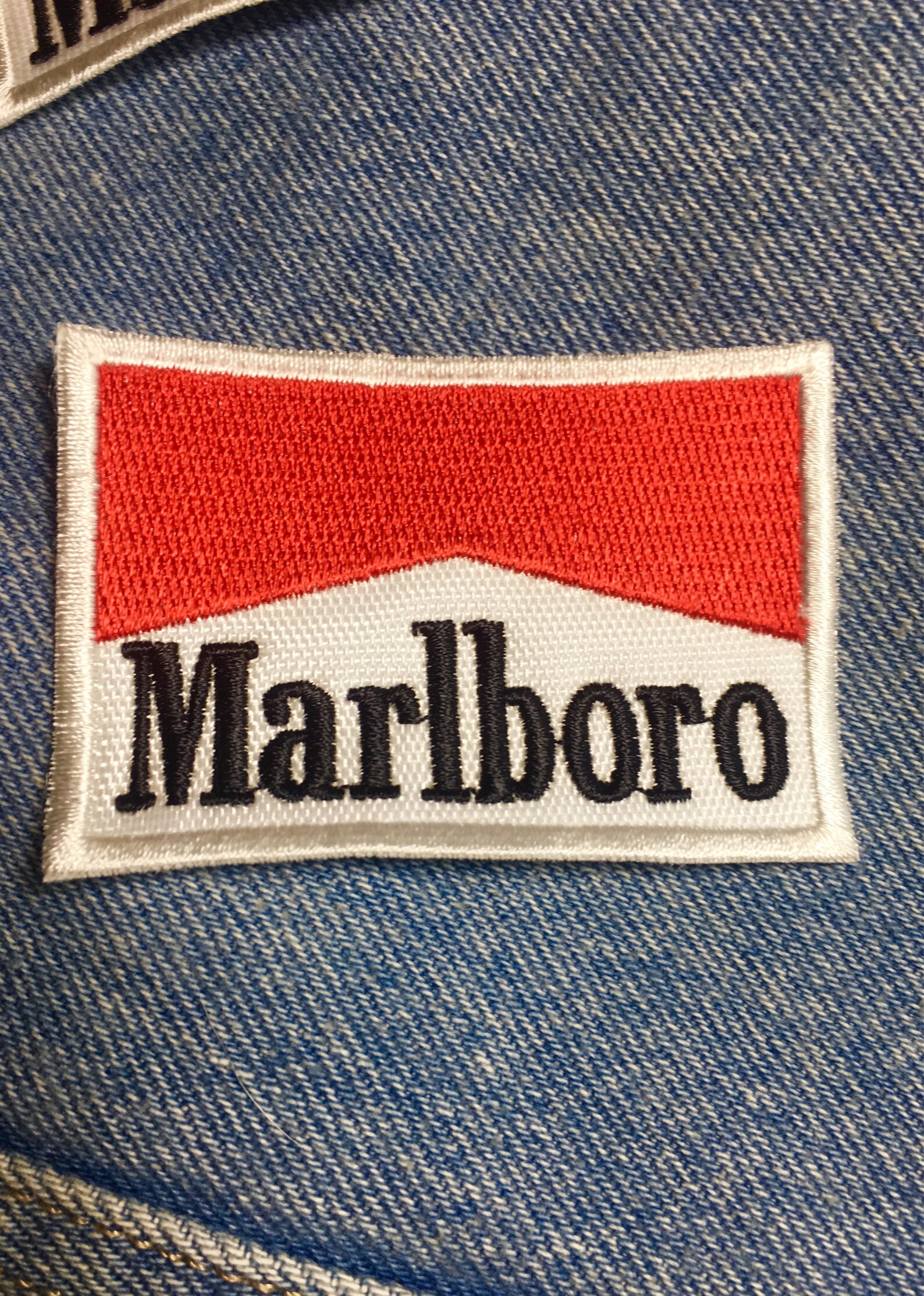 90s Marlboro Patch // Embroidered Marlboro Patch // Red Black | Etsy