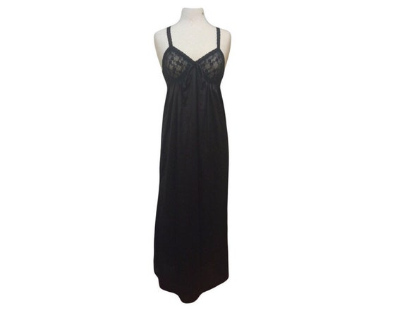 black silky night dress
