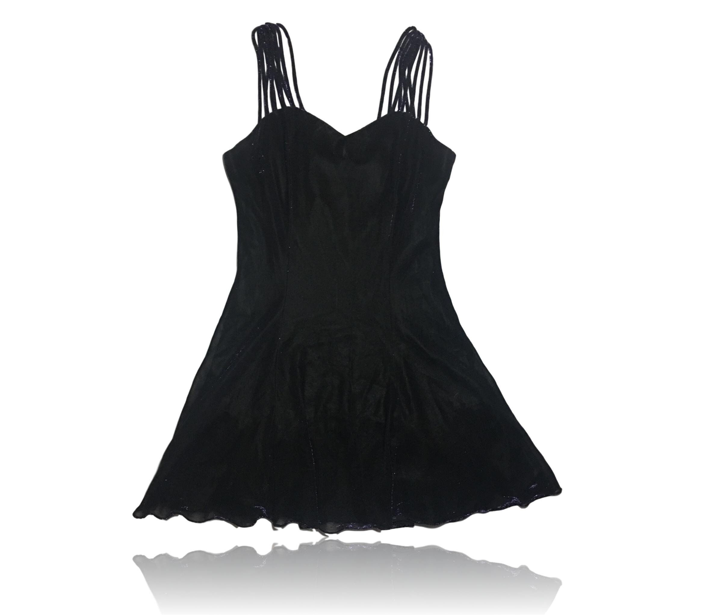 dark purple and black dress