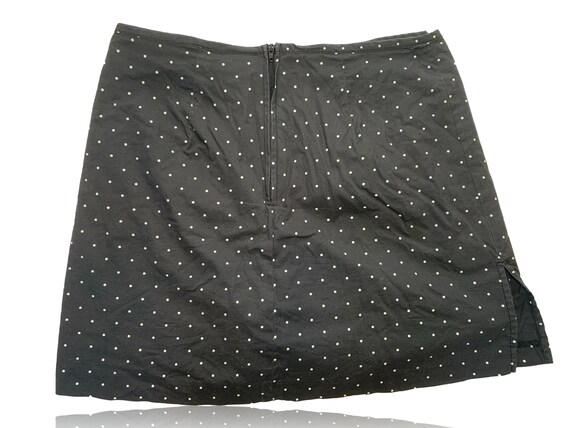 90s Skort Black Polkadot High Waisted Mini Skort David Paul Size 8