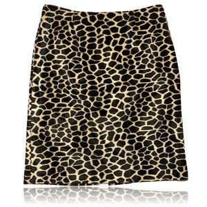 90s Vintage Faux Fur Animal Print High Waisted  // Clueless Dionne Skirt // M.D.L. New York // Size 10