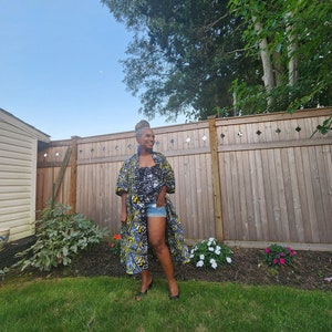 FLORAL AND LEOPARD MIX PRINT KIMONO PANTS RESORT SET main image 1