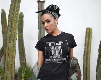Straight Outta Faith-Inspired Unisex Tee, Isaiah 8:20 T-Shirt, Christian Streetstyle Shirt, Religious Graphic Top, Bible Verse Clothing