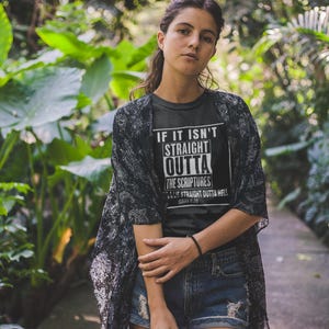 Straight Outta Faith T-Shirt, Christian Streetstyle, Isaiah 8:20 image 8