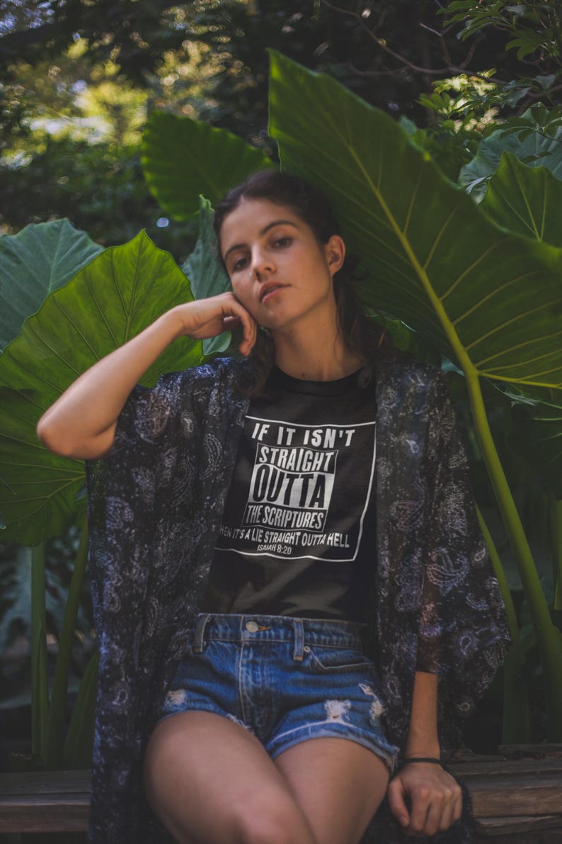 Straight Outta Faith T-Shirt, Christian Streetstyle, Isaiah 8:20 image 6