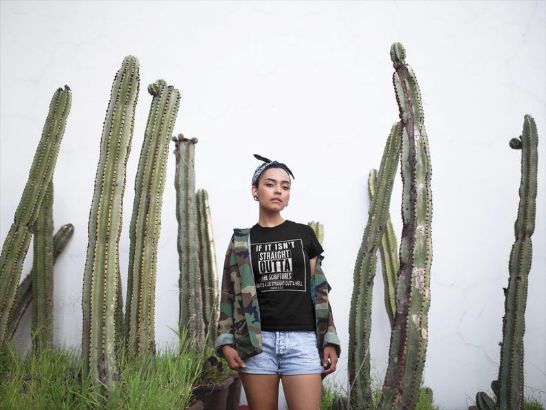 Straight Outta Faith T-Shirt, Christian Streetstyle, Isaiah 8:20 image 5