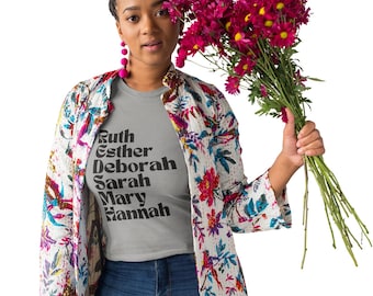 Christian Women of the BibleT-shirt, Esther Ruth Deborah Sarah Mary Hannah