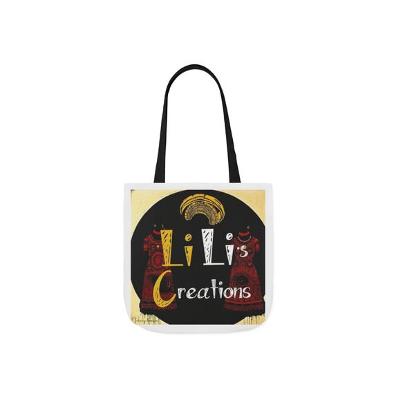 Li Li's Creations African Art Canvas Tote Bag, Colorful Market Shopper, Ethnic Boho Beach Bag, Eco-Friendly Grocery Tote,