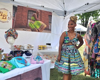 Floral Skirt Set: Boho Bandeau Crop Top, High-Waist Skirt