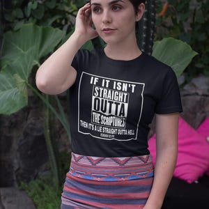 Straight Outta Faith T-Shirt, Christian Streetstyle, Isaiah 8:20 image 9