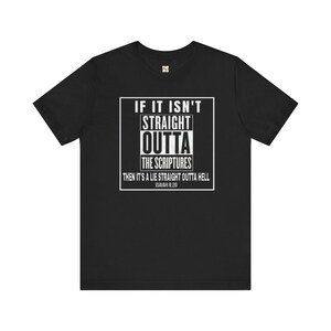 Straight Outta Faith T-Shirt, Christian Streetstyle, Isaiah 8:20 image 2