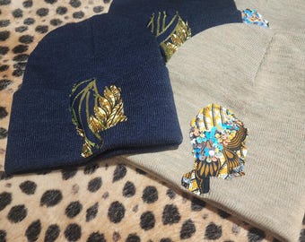 Merino Wool Sequin  Beanie Hat: Warm Winter Style