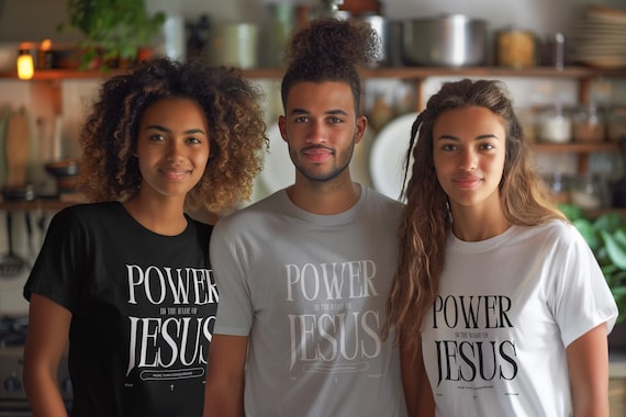Power in Jesus Tee, More than a Conqueror Faith-Inspired T-Shirt, Christian Gifts, Unisex Softstyle Top, Casual Wear