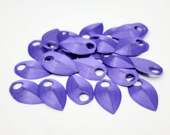 50pc purple scales for crafting, small size, 3D printed PLA