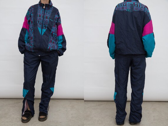 90s Track Suit, Vintage Men Sports Suit, Shiwi Tra