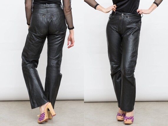 leather slacks