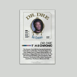 Dr. Dre &#39;The Chronic&#39; Album Wall Poster, Album Poster, Music Wall Art, Digital Template, Printable