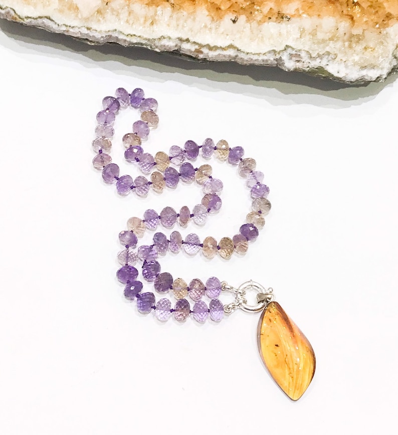 Ametrine and Amber Necklace