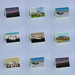4-PACK** - Cartes de vœux de montagne - Mix and Match