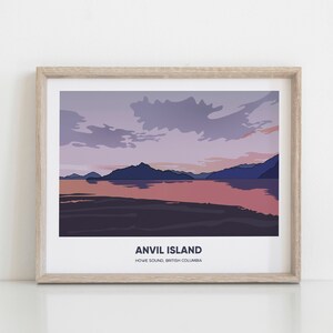 Anvil Island Print, Mountain Art, Howe Sound, BC