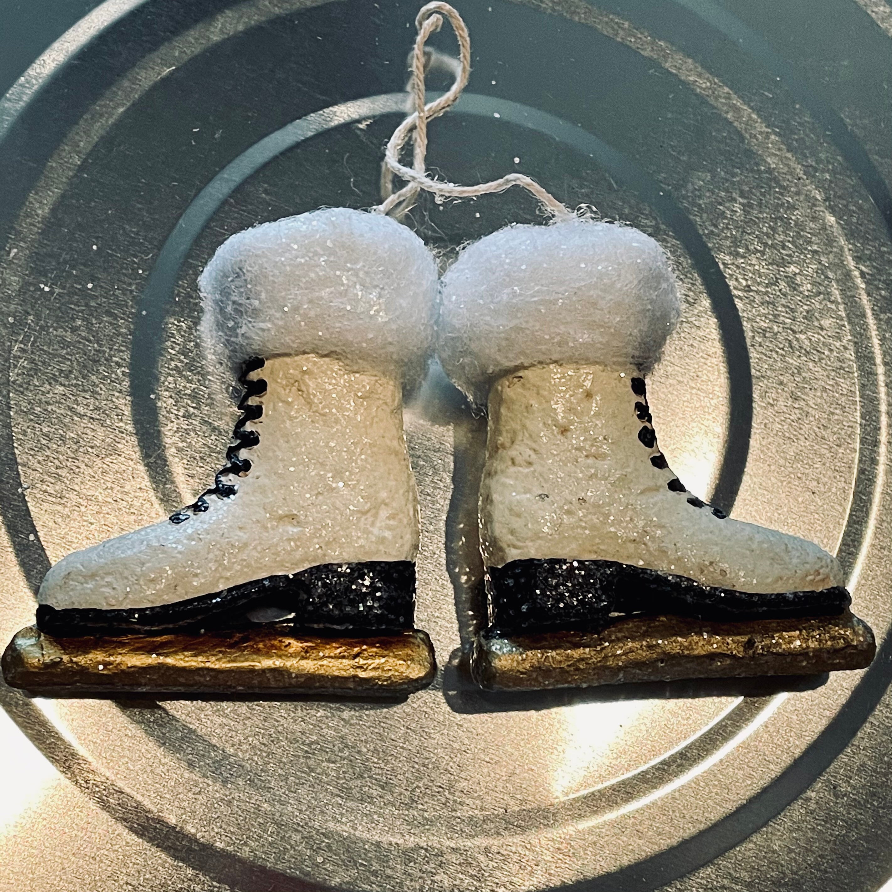 Vintage Ice Skate Ornaments dos pares Etsy