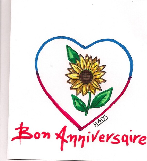 Bon Anniversaire 8 For 6 Dollars Etsy