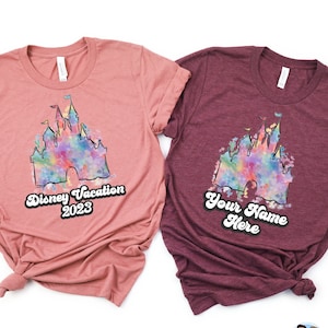 Schloss Disney Shirt, Disney Urlaub Shirt, Disney Reise Shirt, Disney Familie Shirt, Familien Urlaub Shirt, Disney Aquarell Schloss, Disney