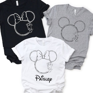 Familie Disney Shirt, Familie Disneyworld Shirt, Mickey Sketch Shirt, Minnie Frauen Shirt, Disneyworld Reise Shirt, Disney paar Shirts