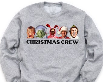 Christmas Sweatshirt, Christmas Crew, Christmas Party Outfit, Holiday Gifts, Funny Christmas Sweater, Ugly Sweater, Holiday Sweatshirt, Elf