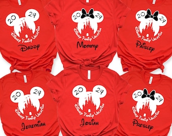 Disney Family Shirts, Matching Ear Shirts, Castle Shirts, Castle Family Shirts, Family Trip Shirts, Family Trip Matching, Personalized, Gigi