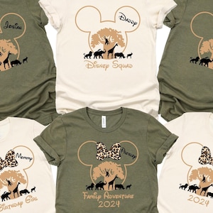 Aangepaste Disney Animal Kingdom-shirts, bijpassende safari-familieshirts, Disney-reisshirts, Disney-verjaardagsshirt, Disneyworld-familieshirt Gigi