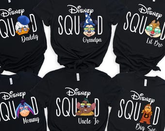 Disneyworld Shirts, Disney Family Shirts, Family Disney, Disneyland Shirt, Disney Vacation Shirts, Custom All Characters, Matching Shirts