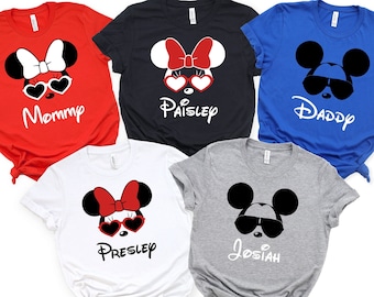 Mickey Aviator Shirt, 2023 Disney Shirts, Mickey Sunglasses Shirts, Matching Disney Family Shirts, Disney Shirts, Family Matching T-Shirt