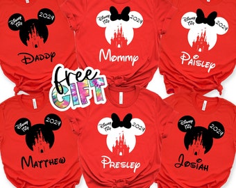 Disneyworld Shirts Family, Disney Family Shirts with Custom Names, Disney Trip Shirts 2024, Disney Kids Shirts,Disney Family Matching Shirts