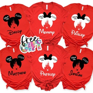 Disneyworld Shirts Family, Disney Family Shirts with Custom Names, Disney Trip Shirts 2024, Disney Kids Shirts,Disney Family Matching Shirts
