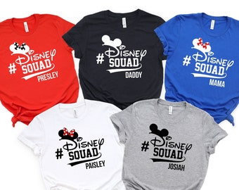 Camisas Disney Squad, Camisas de la Familia Disney, Camisas Disney, Camisas Disney a juego, Camisas Mickey, Camisas Minnie, Camisas Disney Personalizadas