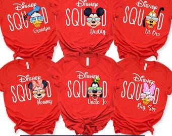 Disney Family Shirts, Family Disney, Disneyworld shirts, Disneyland Shirt, Disney Vacation Shirts, Custom All Characters, Matching Shirts